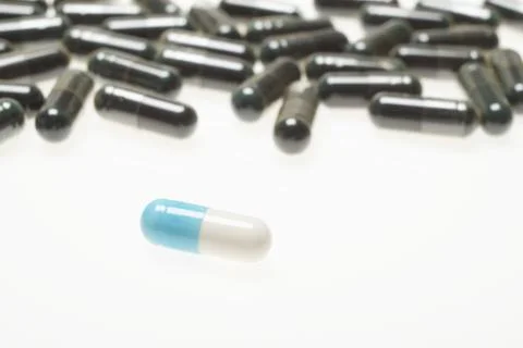 Pills on white background Stock Photos