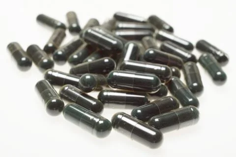 Pills on white background Stock Photos