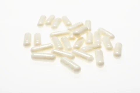 Pills on white background Stock Photos