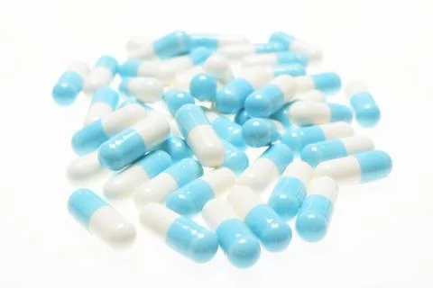 Pills on white background Stock Photos