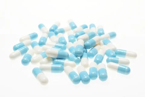 Pills on white background Stock Photos