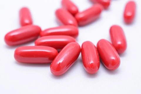 Pills on white background Stock Photos