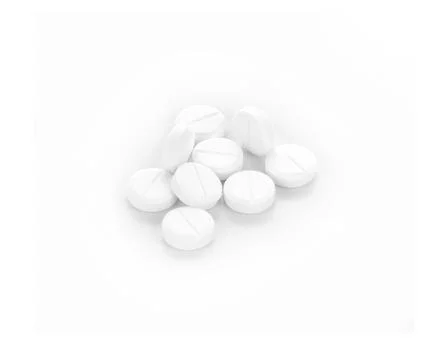 Pills on white background Foto stock