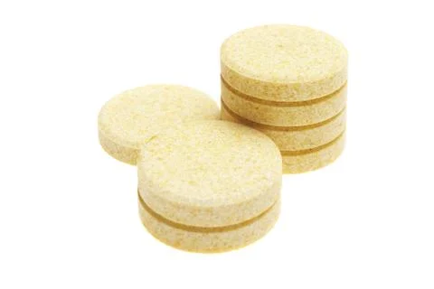 Pills on white background Foto stock