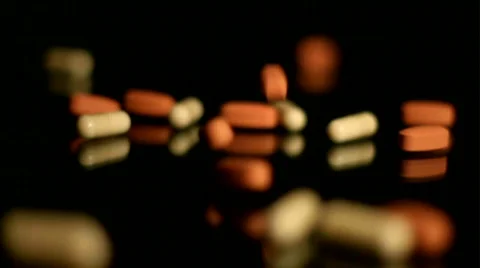 PillsBlackBackground Stock Footage 862952