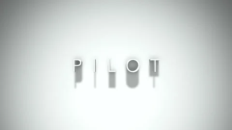 Pilot 3D title animation with shadows on a white background Stock Footage 296510397