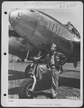 A Pilot Of The 94Th Fighter Squadron, 1St Fighter Group Poses In The Cockp... Stock Photos