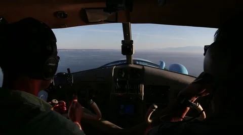 Pilot and Copilot in Cockpit Video stock 42208820