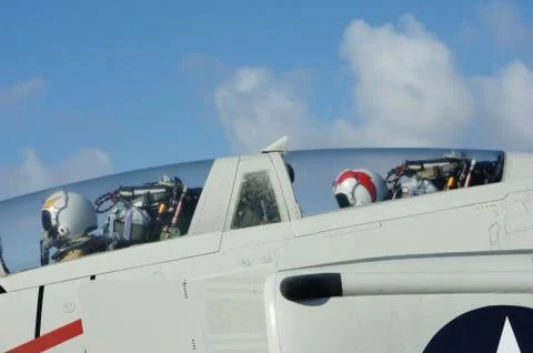 Pilot and wingman Foto stock