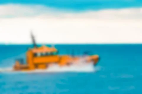 Pilot boat - blurred image 写真素材
