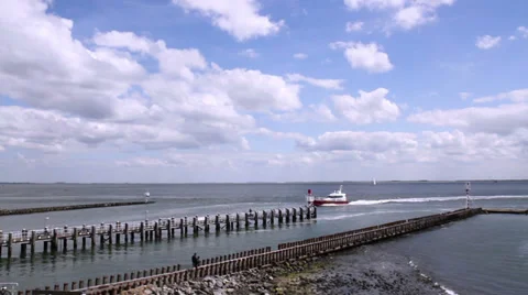 Pilot boat in the port. Stock Footage 39772237