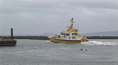 PILOT BOAT UNDERWAY Stock Footage 55773147