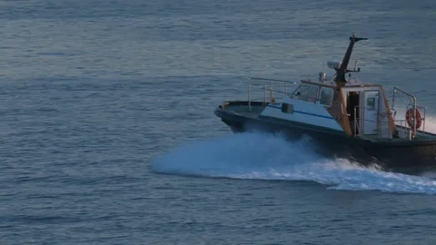 Pilot Boat Underway Stock Footage 72921393