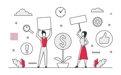 Pilot business implementation idea project Stock Illustration