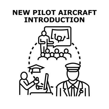 Pilot career path training and education concept Иллюстрация