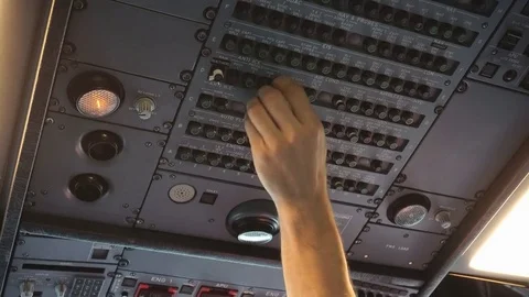 The pilot checks the aircraft for the flight Video stock 84351823