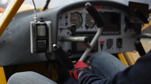 Pilot checks the rudders Stock Footage 59986600
