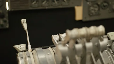 Pilot controls the speed brake of plane Stock Footage 99984830