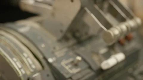 Pilot controls the speed brake of plane Stock Footage 99984849