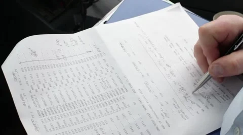 Pilot fills the flight documentation Stock Footage 60113559