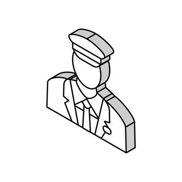 Pilot flight school isometric icon vector illustration イラスト素材
