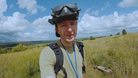 The pilot of the fpv drone turns off the drone Stock Footage 247047420