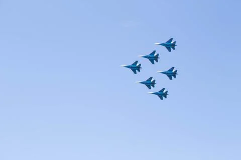 Pilot group of pilots on the parade Stock Photos