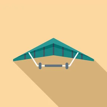 Pilot hang glider icon flat vector. Para air Stock-Illustration