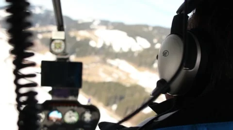 Pilot in Helicopter Video stock 57992760