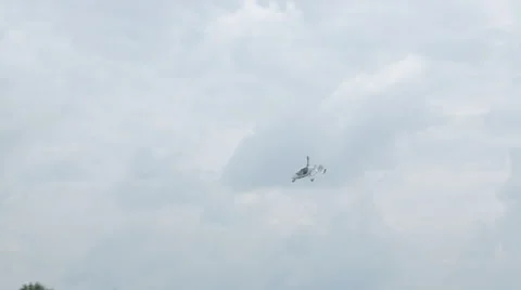 Pilot a helicopter in the sky Stock Footage 40272089