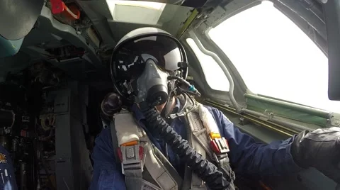 Pilot in helmet Stock Footage 68530003