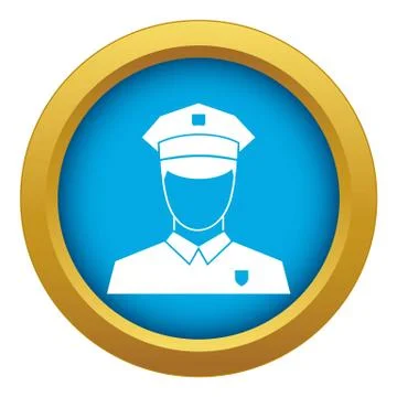 Pilot icon blue vector isolated 스톡 일러스트