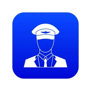 Pilot icon digital blue 스톡 일러스트