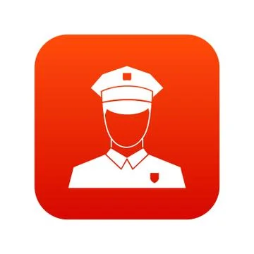 Pilot icon digital red 스톡 일러스트