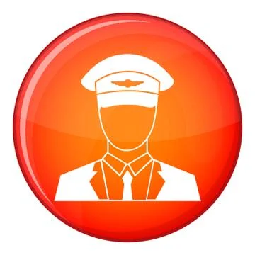 Pilot icon, flat style 스톡 일러스트