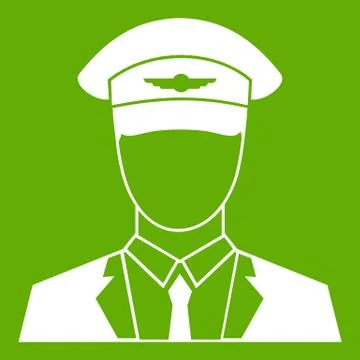 Pilot icon green 스톡 일러스트
