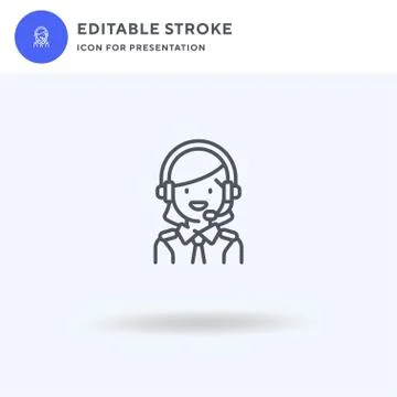 Pilot icon vector, filled flat sign, solid pictogram isolated on white, logo Stock Illustration