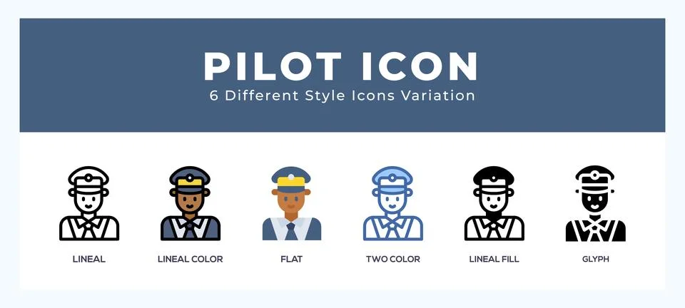 Pilot icon vector illustration. trendy styles Illustrazione stock