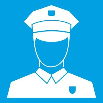 Pilot icon white 스톡 일러스트