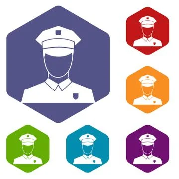 Pilot icons set 스톡 일러스트
