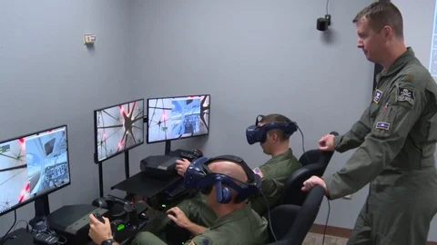 Pilot instructor trainees utilize variety of technologies in their learning-2018 Stock Footage 106019933