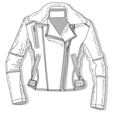 Pilot jacket. Bomber. Vector illustration of female pilot jacket. Stock Illustration