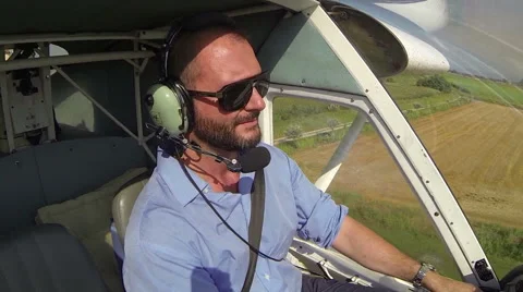 The pilot on landing Stock Footage 61797631