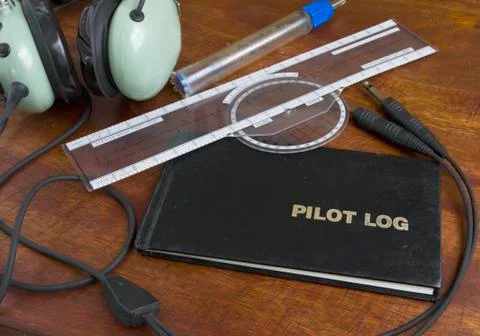 Pilot log Stock Photos