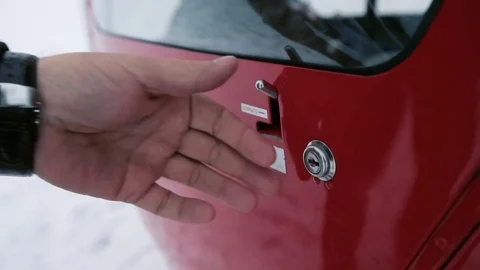 The pilot opens the cockpit. Stock Footage 80319093