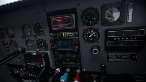 Pilot operating a airplane 스톡 동영상 83181068