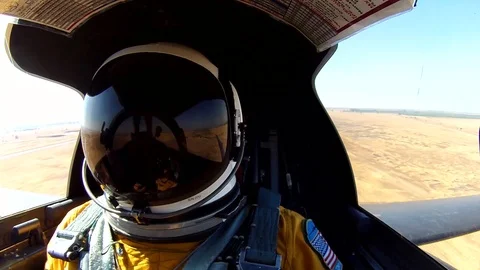 Pilot operating Lockheed U-2 in mid air - 2012 Stock Footage 106162365