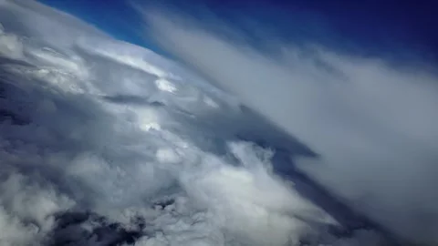 Pilot POV Flying Through a Dramatic a Threatening Stormy Sky Full of Stock Footage 328142726