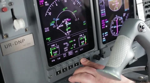 Pilot prepare cockpit before flight Stock Footage 60114974