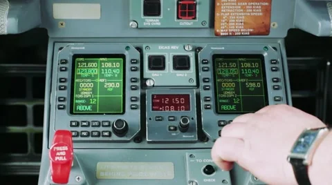 Pilot prepares cockpit for flight Stock Footage 60267575
